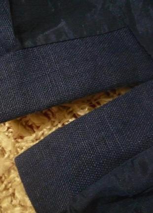 Tina taylor льняной темно синий жилет, жилетка, безрукавка 100% linen/лён9 фото