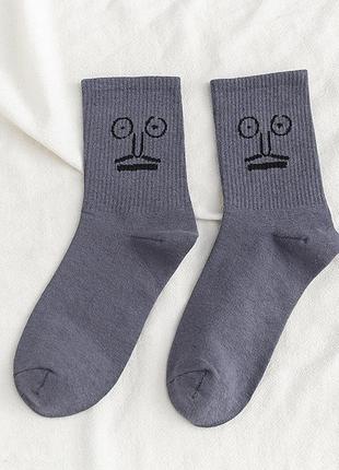 Носки высокие 'смайл' х/б7 фото