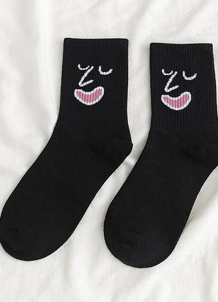 Носки высокие 'смайл' х/б6 фото