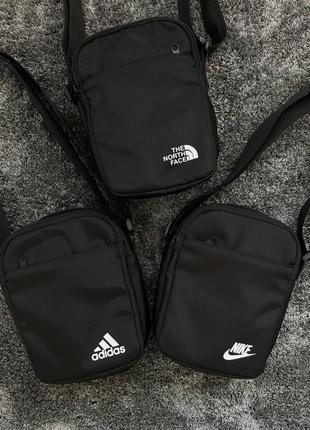 Сумка мессенджер через плечо маленькая спортивная найк nike (унисекс) молодежная