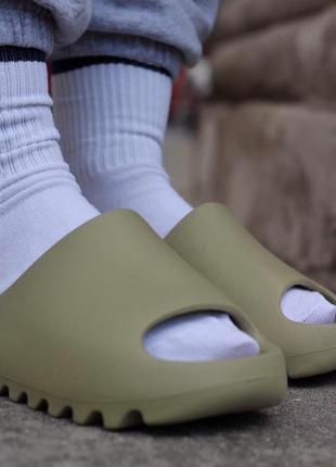 Тапки adidas yeezy  slide resin   тапочки7 фото