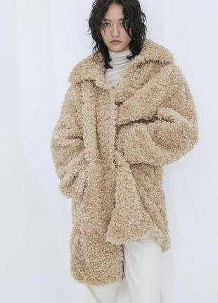 Пальто тедді hm