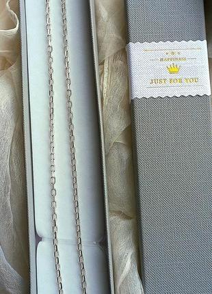 Серебряная цепь якорь 55 см длина 7.70 грамм