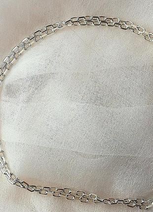 Серебряная цепь якорь 55 см длина 7.70 грамм