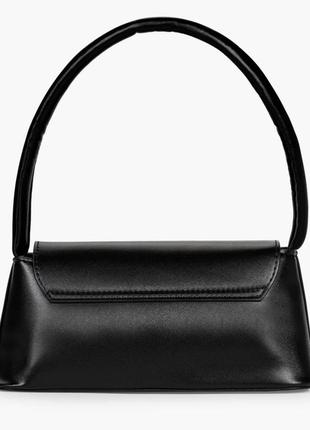 Мини сумочка черная багет в винтажном стиле6 фото