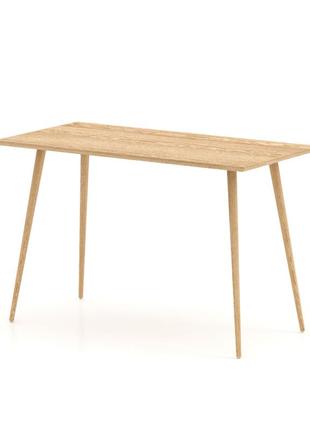 Кухонный стол обеденный venator 120 см x 60 см дуб натуральний шпон на кухню. кухонные обеденные столы4 фото