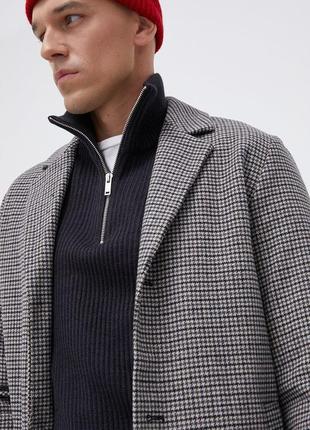 Чоловіче пальто класичне в клітинку весняне пальто нове чоловіче пальто класичне jack&jones2 фото