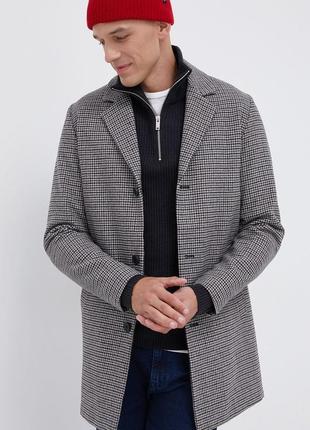 Чоловіче пальто класичне в клітинку весняне пальто нове чоловіче пальто класичне jack&jones7 фото
