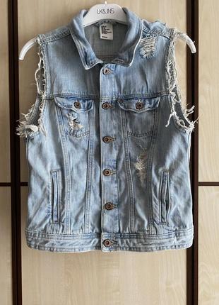 Жилет джинсовый голубой & denim