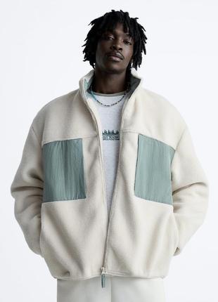 Zara куртка из искусственной овчины1 фото