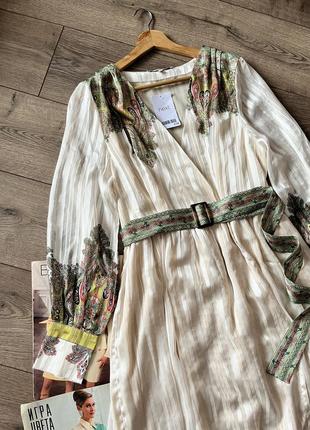 Шифонова сукня плаття на запах в українському стилі2 фото