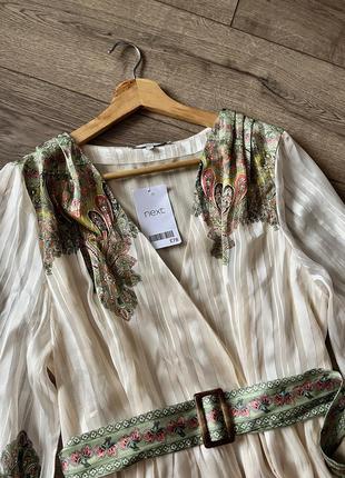 Шифонова сукня плаття на запах в українському стилі9 фото