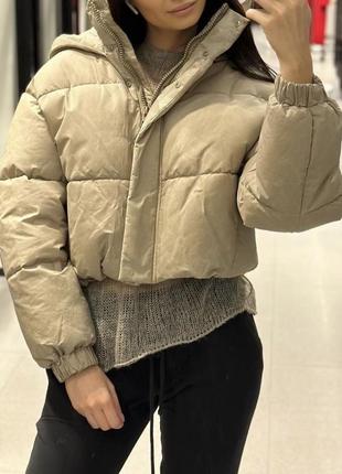 Куртка дутик пуфер zara зима температура до -20ºc