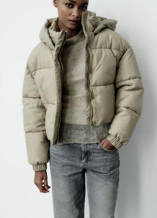 Куртка дутик пуфер zara зима температура до -20ºc