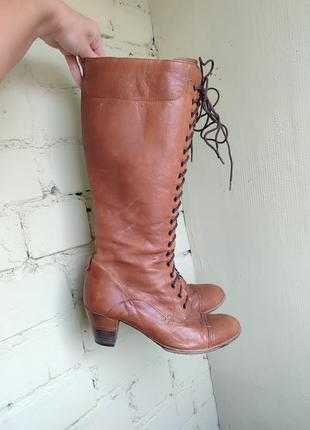 Шкіряні чоботи jones bootmaker високі на шнурівці відомого британського бренду вінтаж2 фото