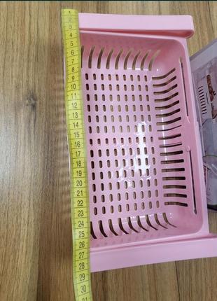 Розсувний пластиковий контейнер для зберігання продуктів у холодильнику