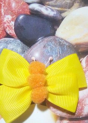 Заколка -бабочка,желтая