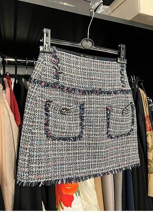 Твідова спідниця zara