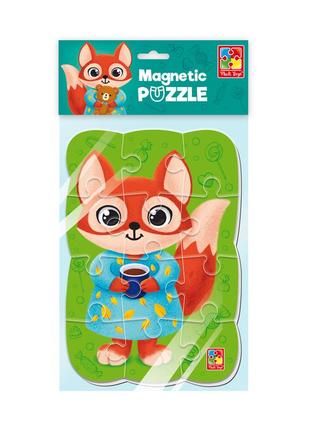 Гра розвиваюча vladi toys пазли м'які магнітні а5 малюк зможе "лисиця" vt3205-92 (укр)