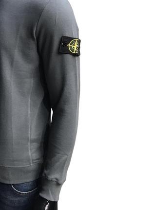 Світшот stone island/кофта стон айленд/ стоник тенмо сірий4 фото