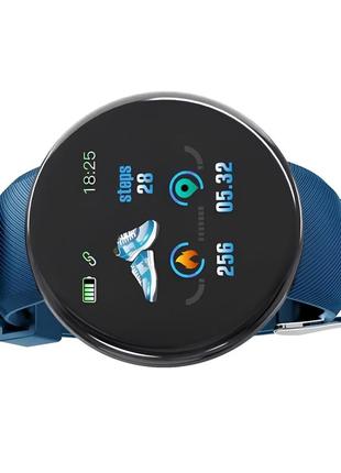 Смарт часы smart watch d18 blue умные часы smart watch 1.3" 90мач фитнес браслет2 фото