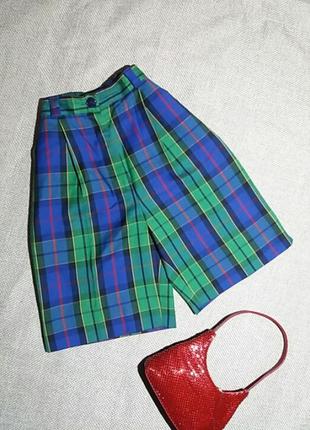 Шорти у клітинку. натуральна вовна.