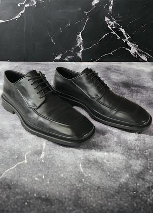 Boss hugo boss 13530 485 ebano kano кожаные туфли сметь ботинки made in italy