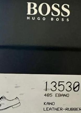 Boss hugo boss 13530 485 ebano kano кожаные туфли сметь ботинки made in italy7 фото