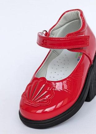 Красные лаковые туфельки для девочки, туфли красные, кожаная стелька, размер 20,21,22,23,24,254 фото