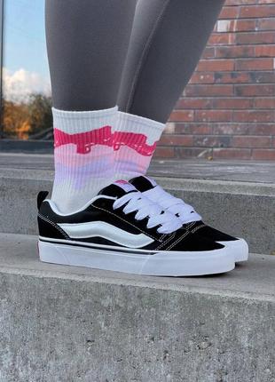 Мужские кроссовки vans knu skool black white