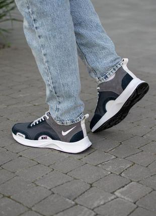 Мужские кроссовки с логотипом nike натуральная кожа/кордура8 фото