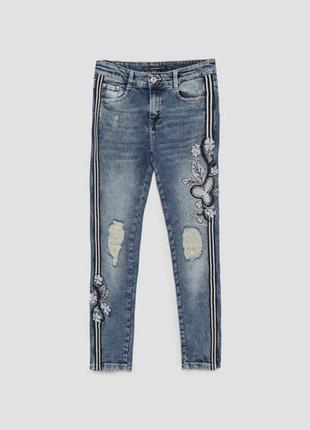 Zara джинсы с лампасами xs 342 фото
