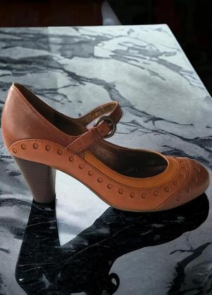 Clarks женские коричневые кожаные туфли3 фото