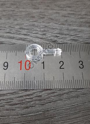 Стрижень заглушки нк с-подібний, прозорий для фіксації ліски тканевих ролет