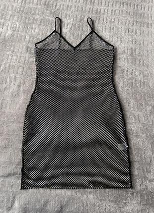 Платье сетка с камушками