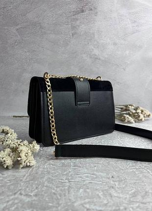Жіноча сумочка pinko gold замш 😍5 фото