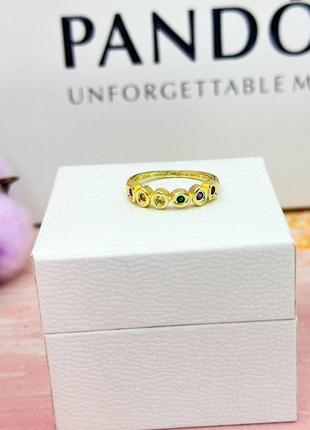 Каблучка перстень кільце колечко кольцо пандора pandora ale з біркою і пломбою сплав з покриттям 14к золотом камені вічності5 фото