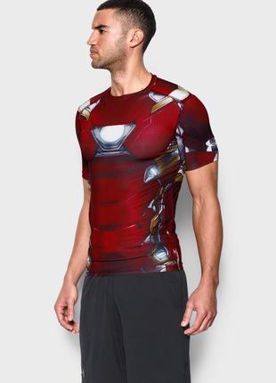 Under armour x marvel iron man компресійна термо футболка