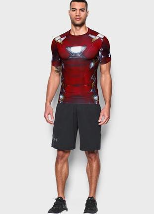 Under armour x marvel iron man компрессионная термо футболка2 фото