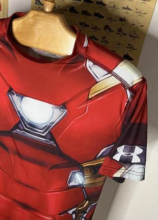 Under armour x marvel iron man компрессионная термо футболка5 фото