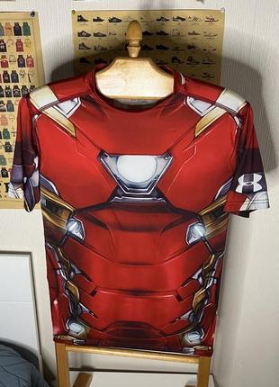 Under armour x marvel iron man компрессионная термо футболка4 фото