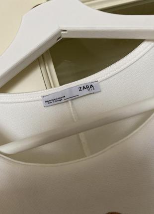 Платье zara в цветы, белое платье8 фото