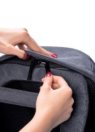 Рюкзак для ноутбука xd design bobby compact 14" проти крадіжок камуфляж зелений (p705.657)9 фото