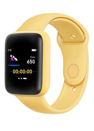 Смарт-годинник smart watch y68s крокомір підрахунок калорій кольоровий екран yellow