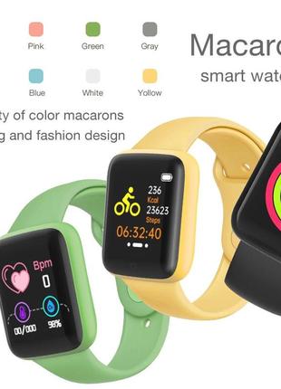 Смарт-часы smart watch y68s шагомер подсчет калорий цветной экран yellow7 фото