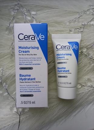 🌊cerave moisturising cream зволожувальний крем для сухої і дуже сухої шкіри обличчя і тіла4 фото