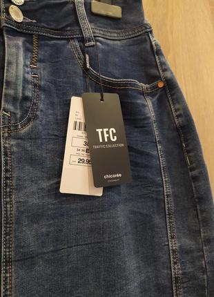 Стильна брендова джинсова спідниця4 фото
