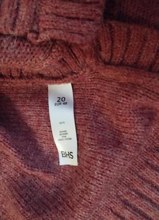 Фирменный теплый мохеровый свитер джемпер пуловер bns китай большого размера на 54-60 р.8 фото