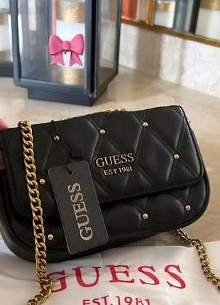 Сумка guess жіноча через плече крос боді чорна triana