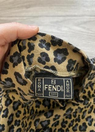 Оригінальна леопардова блуза гольф кофточка fendi2 фото